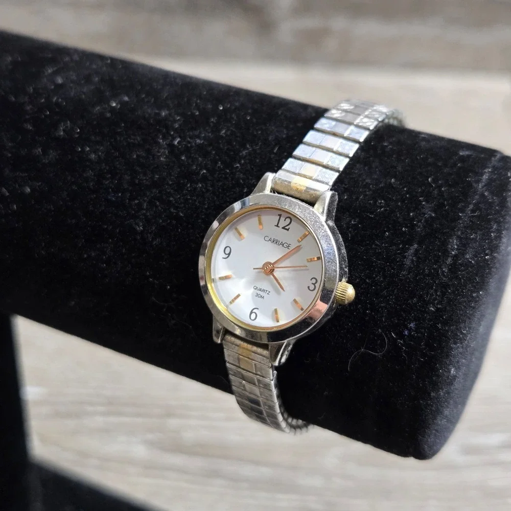 Carriage by Timex Women's Quartz Watch Two-Tone Expansion Band Water Resistant